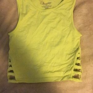 Green crop top